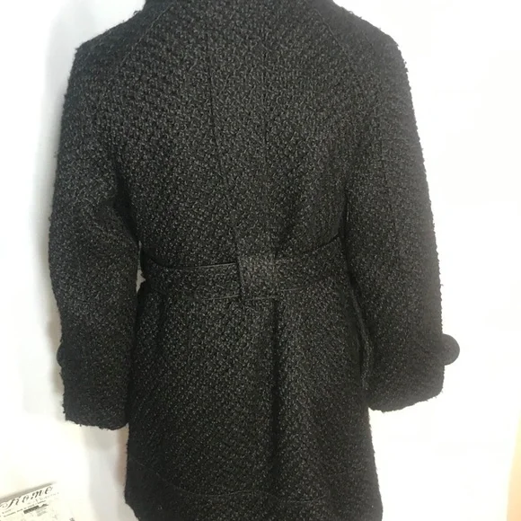 Black Pea coat with belt - Picture 10 of 10